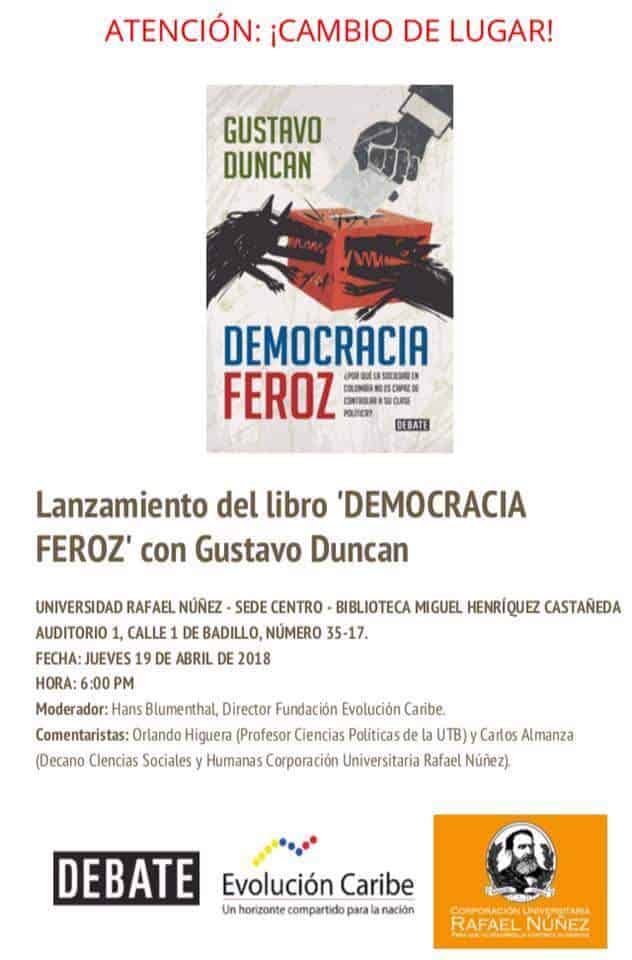 Lanzamiento del libro Democracia Feroz
