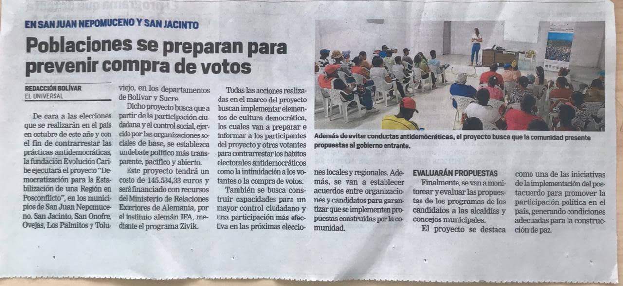 «Poblaciones se preparan para prevenir compra de votos» – El Universal