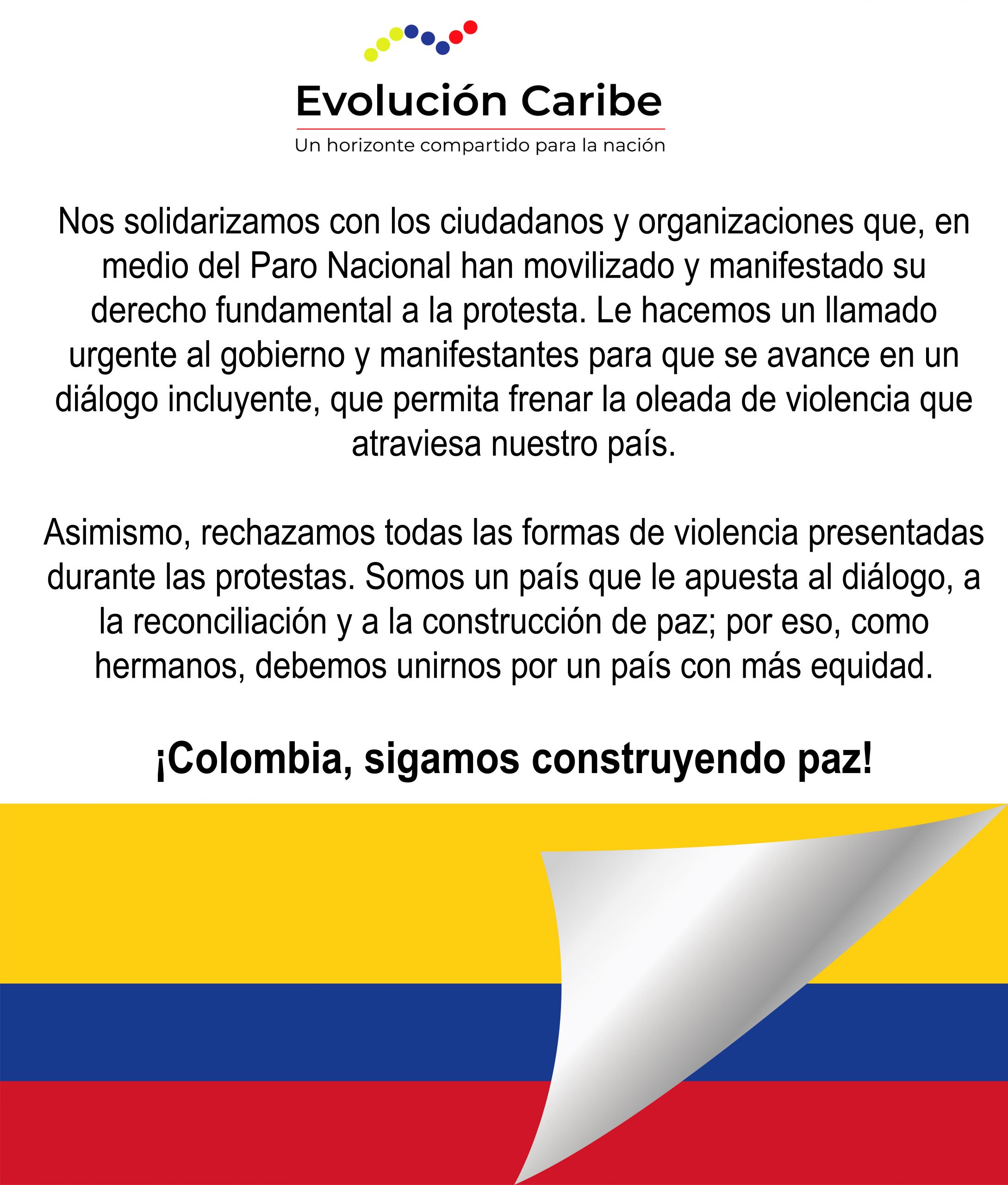 ¡Colombia, sigamos construyendo paz!